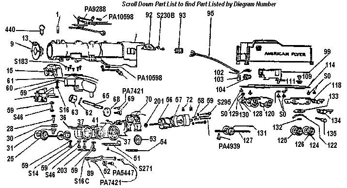 American Flyer Trains Parts Diagrams