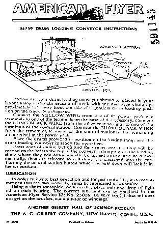 AMERICAN FLYER INSTRUCTION SHEETS